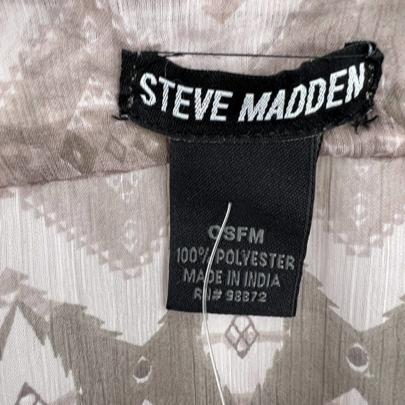 Steve Madden Tie‎ Front Sheer Patterned Kimono Clay One Size New - Picture 4 of 5